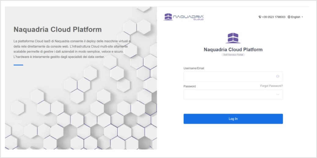 Naquadria Cloud Platform_login